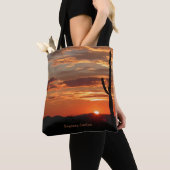 Tote Bag Saguaro Cactus, coucher du soleil (De près)