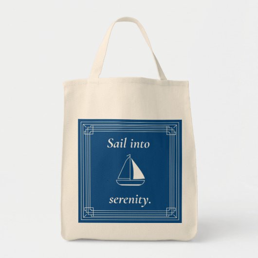 Tote Bag Sail Into Serenity Nautical Sailboat (Devant)