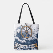 Tote Bag "Sail the Unknown" - Conception inspirée par le na (Dos)