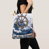 Tote Bag "Sail the Unknown" - Conception inspirée par le na (De près)