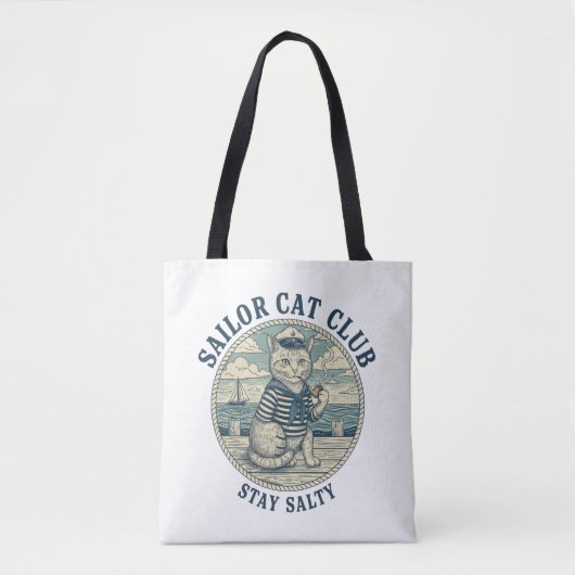 Tote Bag Sailor Cat Club (Devant)