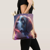 Tote Bag Saint Bernard Chien Animal Portrait Peinture Anima (De près)