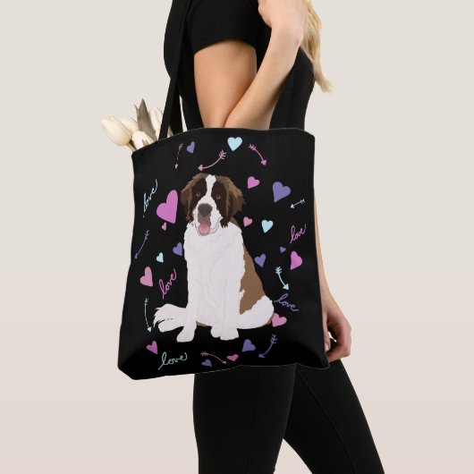 Tote Bag Saint Bernard Valentines (De près)
