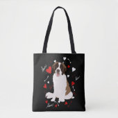 Tote Bag Saint Bernard Valentines (Devant)