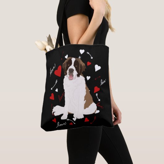 Tote Bag Saint Bernard Valentines (De près)