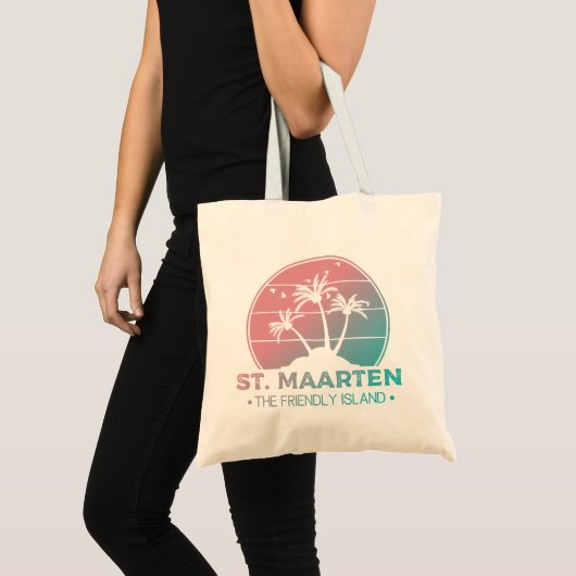 Tote Bag Saint-Martin | Sint Martin Retro Gradient (Devant (produit))