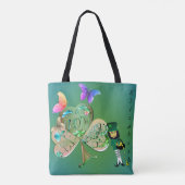 Tote Bag Saint Patrick's day Leprechaun avec nom (Dos)