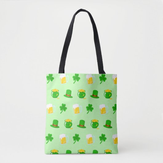 Tote Bag Saint Patrick's Day Shamrock Pot of Gold Celtic Kn (Devant)