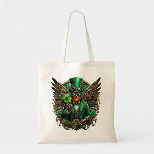 Tote Bag Saint Patrick's Day trèfle à vapeur (Devant)