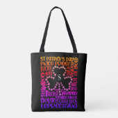 Tote Bag Saint Patricks Jour Clover Leaf Initial (Dos)
