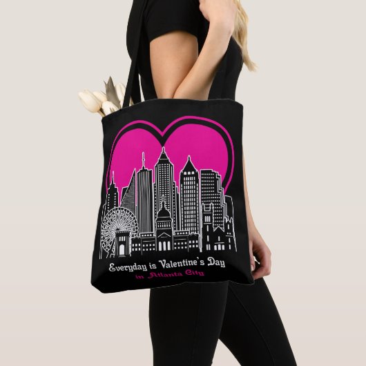 Tote Bag Saint Valentin à Atlanta City (De près)