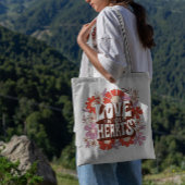 Tote Bag Saint Valentin Amour Floral