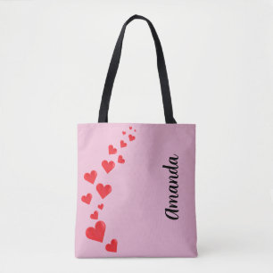 Tote Bag Saint-Valentin au coeur rouge Fourre-tout