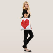 Tote Bag Saint Valentin Coeur (Sur le modèle)