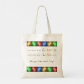 Tote Bag Saint Valentin coloré Coeurs rustiques (Dos)