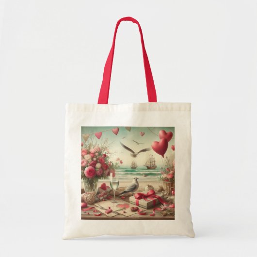 Tote Bag Saint-Valentin côtière/nautique (Devant)