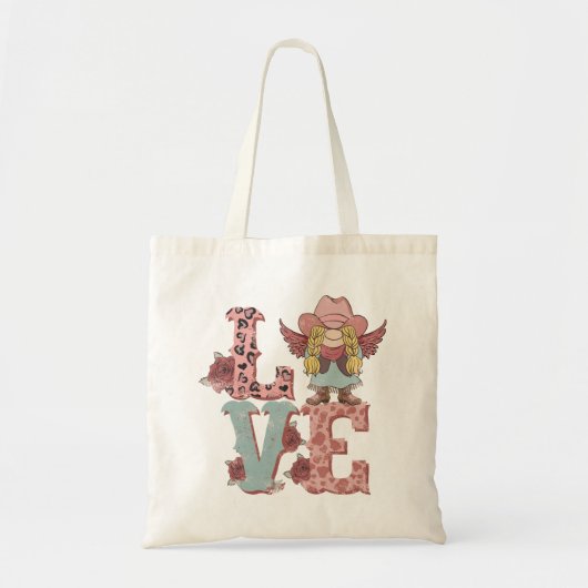 Tote Bag Saint Valentin Cowgirl Love (Devant)