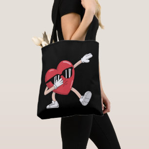 Tote Bag Saint Valentin Garçons amusants Filles Dabbing Coe