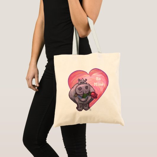 Tote Bag Saint-Valentin Hippopotame (Devant (produit))