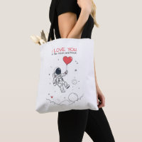 Tote-Bag Saint-Valentin - "Love You to the Moon"