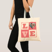 Tote Bag Saint-Valentin Romantique rose Love Heart Photo (Devant (produit))