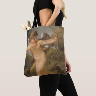 Tote Bag Saint-Valentin vintage, Cupidon avec arc et flèche