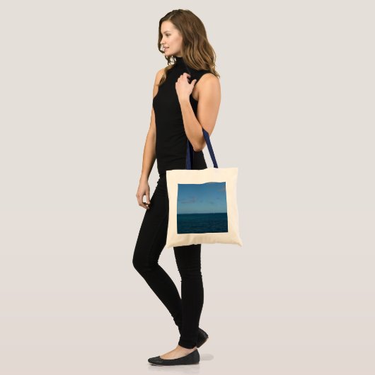 Tote Bag Sainte-Lucie Horizon Océan Bleu (Devant (modèle))