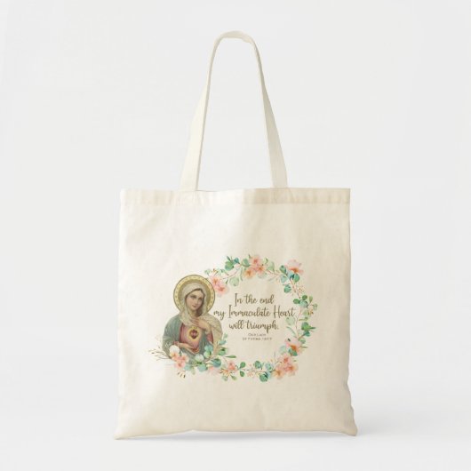 Tote Bag Sainte Vierge Marie Fatima Religieuse catholique (Devant)