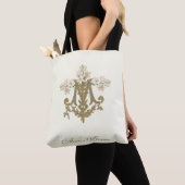 Tote Bag Sainte Vierge Marie Marian Cross Ave Maria Fourre- (De près)