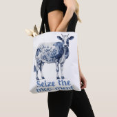 Tote Bag "Saisir la Moo-ment" Monogramme personnalisé (De près)