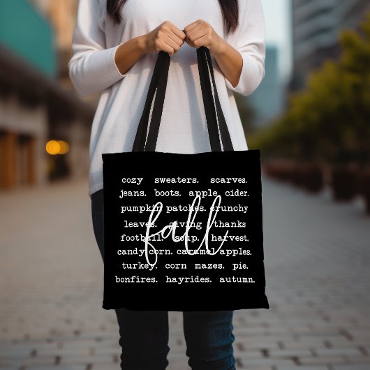 Tote Bag Saison Automne Sweaters douillets Écharpes Design,