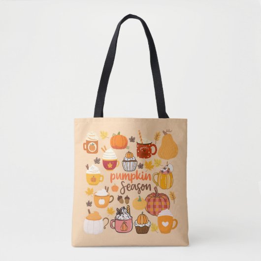 Tote Bag Saison Citrouille épicée (Devant)