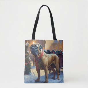 Tote Bag Saison de Noël de Bullmastiff
