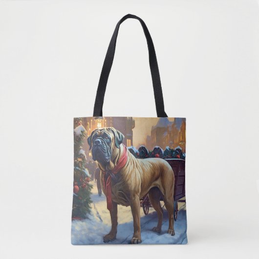 Tote Bag Saison de Noël de Bullmastiff (Devant)