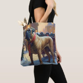 Tote Bag Saison de Noël de Bullmastiff (De près)