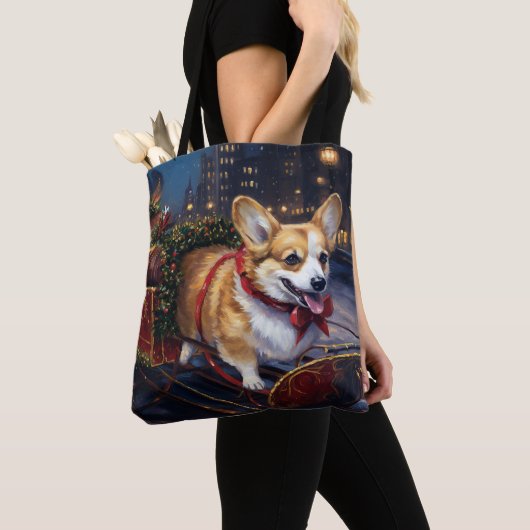 Tote Bag Saison de Noël de Corgi (De près)