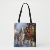 Tote Bag Saison de Noël de l'espagnol Springer anglais (Devant)