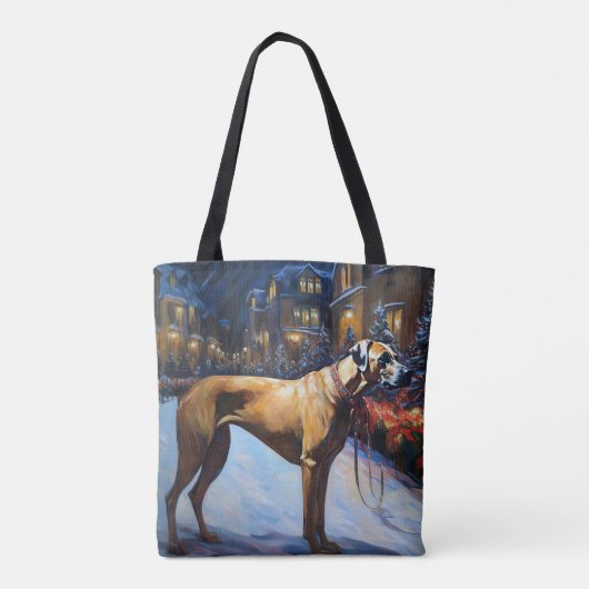 Tote Bag Saison de Noël de Rhodesian Ridgeback (Dos)