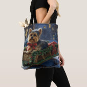 Tote Bag Saison de Noël du Yorkshire Terrier (De près)