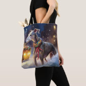 Tote Bag Saison de Noël Greyhound (De près)