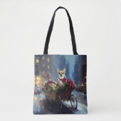 Tote Bag saison des fêtes de Noël de chihuahua (Devant)