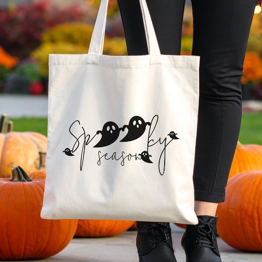 Tote Bag Saison éffrayante Black Flying Ghosts mignon Hallo