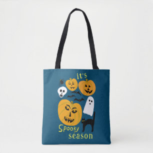 Tote Bag Saison éffrayante Citrouilles Ghost Bat HAPPY HALL