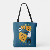Tote Bag Saison éffrayante Citrouilles Ghost Bat HAPPY HALL (Dos)