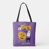 Tote Bag Saison éffrayante Citrouilles Ghost Bat HAPPY HALL (Dos)