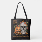 Tote Bag Saison effrayante d'Halloween (Dos)