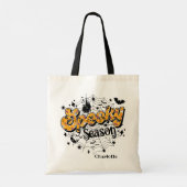 Tote Bag Saison éffrayante Halloween moderne Nom personnali (Dos)