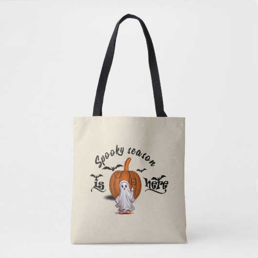 Tote Bag saison éffrayante ici drôle halloween (Devant)