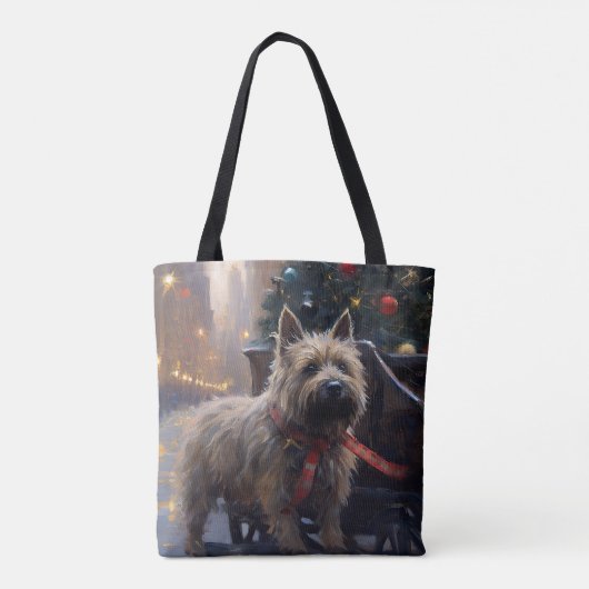 Tote Bag Saison Festive de Noël à Cairn Terrier (Dos)