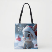 Tote Bag Saison paisible et grand lapin d'oeil (Devant)